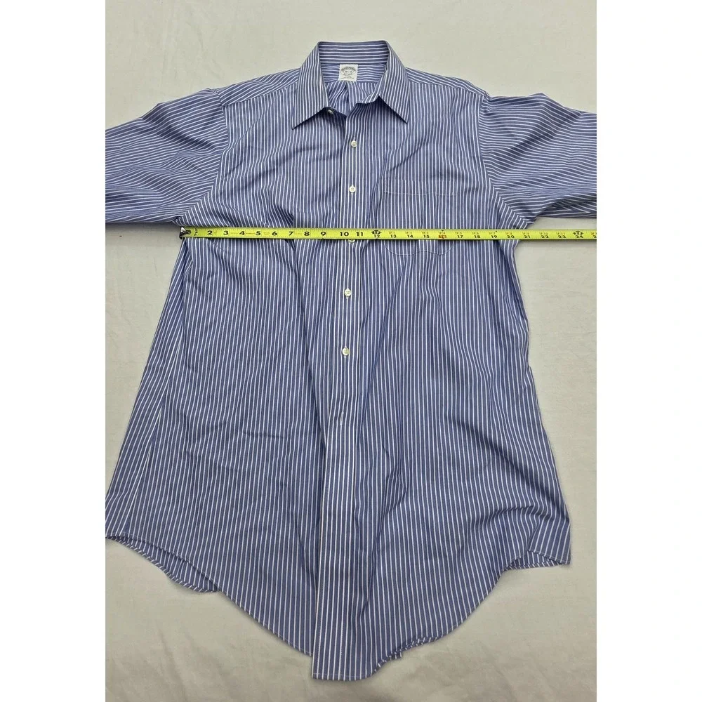 Brooks Brothers Blue Striped Men's Button Down Longsleeve Shirt Size 16 1/2 - 35